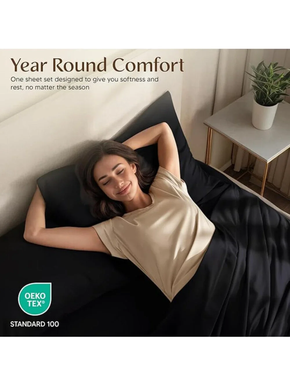 Utopia Bedding Twin Sheet Set 3PC Black Microfiber Soft Deep Pocket Oeko-Tex